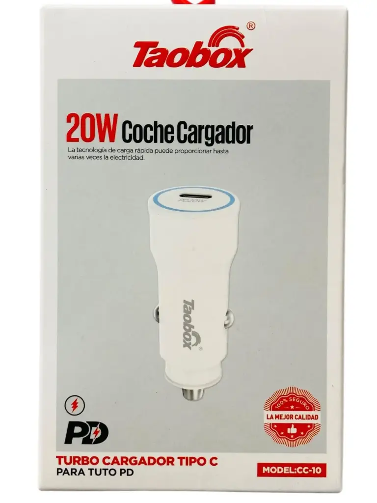 CARGADOR CARRO TAOBOX TIPO C 20W (CC-10)