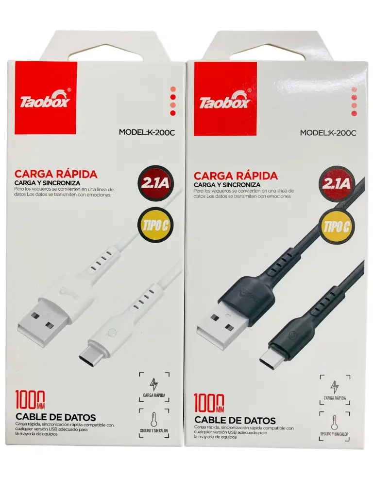 CABLE USB TAOBOX (TIPO C / MICRO USB / IPHONE)
