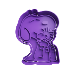 Snoopy Abrazando a Woodstock Cortador de Galletas