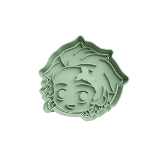 Tanjiro Cabeza Cute Cortador de Galletas