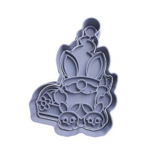 Gnomo de Pascua con Huevo y Zanahoria Cortador de Galletas