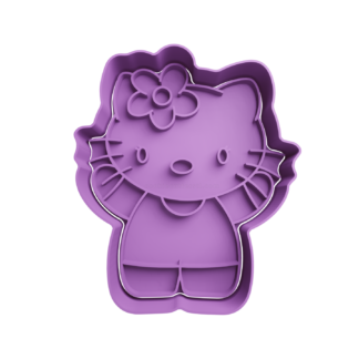 Hello Kitty con Flor Cortador de Galletas