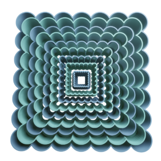 Set Cuadrados Ondulados Cortador de Galletas