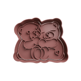 Ositos Abrazandose Cortador de Galletas