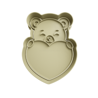 Osito con Corazon Cortador de Galletas