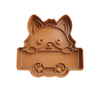 Zorro con Cartel Cortador de Galletas