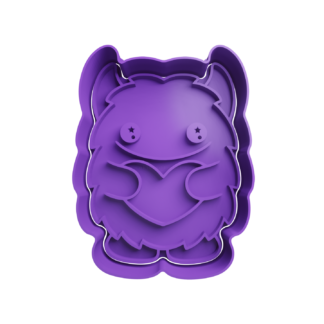 Monstruo Tierno con Corazon Cortador de Galletas