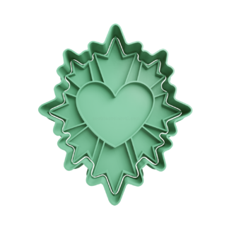Corazon Decorado Cortador de Galletas
