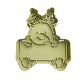 Reno con Etiqueta Cortador de Galletas