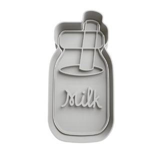 Botella con Leche Cortador de Galletas