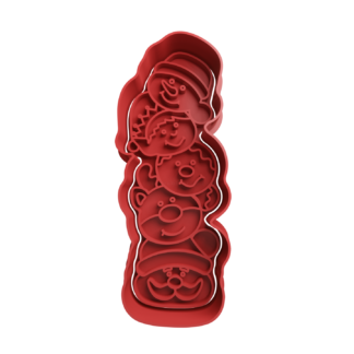 Cabezas de Navidad Cortador de Galletas
