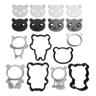 Set Oso Panda Cortador de Galletas