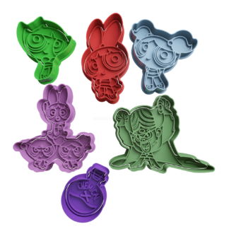 Set Las Chicas Super Poderosas Cortador de Galletas