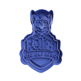 Paw Patrol Chase -feliz dia del Niño Cortador de Galletas
