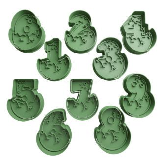 Set Numeros Dino Cortadores de Galletas