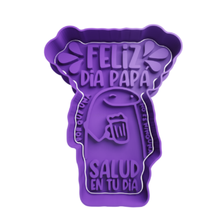 Deformito Papa -Feliz dia papa Salud en tu dia Cortador de Galletas