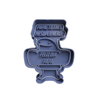 Deformito -PAPA TU ERES MI SUPER HEORE Cortador de Galletas