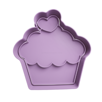 Muffin con Corazon Cortador de Galletas