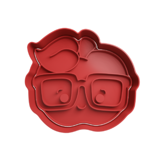 Manzana con Anteojos Cortador de Galletas