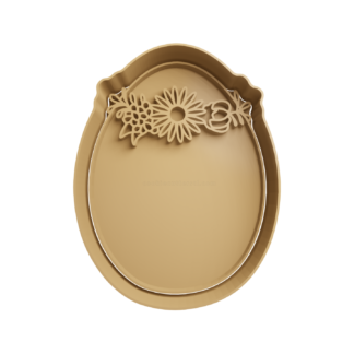 Huevo de Pascua con Flores Cortador de Galletas