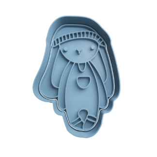 Conejo con Pijama Cortador de Galletas