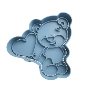 Osito con Corazon Globo Cortador de Galletas