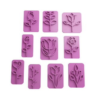 Set de Sellos de flores