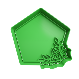 Pentagono con Hojas Cortador de Galletas