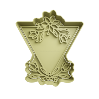 Triangulo con Hojas Cortador de Galletas