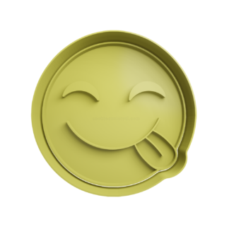 Emoticono Sonriendo con lengua Cortador de Galletas
