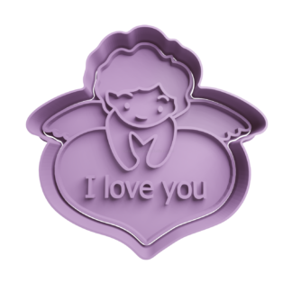 Angel I love you Cortador de Galletas