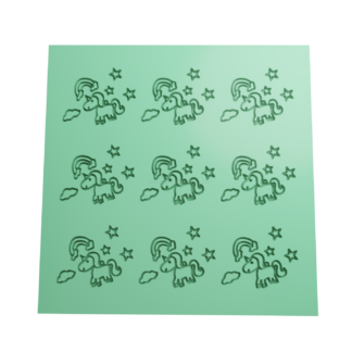 Texturizador Invertido Unicornio con Nubes