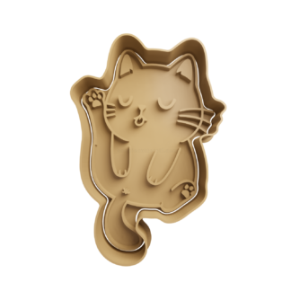 Gato Bañandose Cortador de Galletas