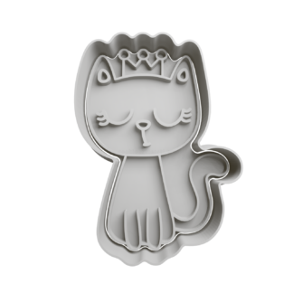 Gato con Corona Cortador de Galletas