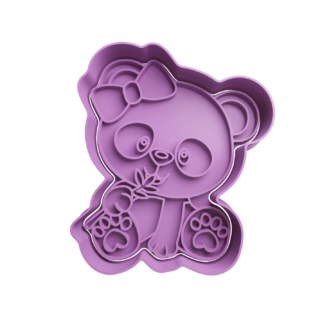 Osito Panda con Bambu Cortador de Galletas