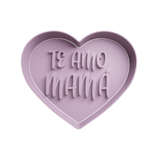 Corazon -Te Amo Mamá Cortador de Galletas