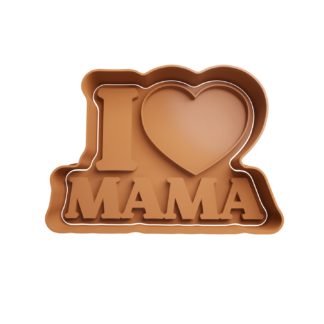 I LOVE MAMA Cortador de Galletas