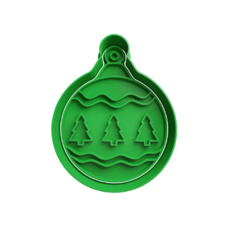 Bola de Navidad con Arboles Cortador de Galletas