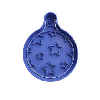 Bola de Navidad with Stars Cortador de Galletas