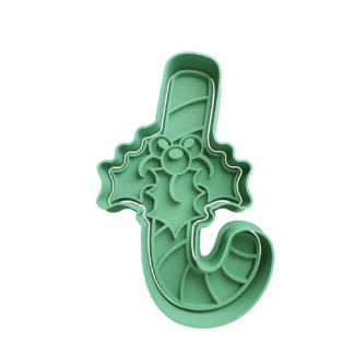 Baston Dulce con Muerdago Cortador de Galletas