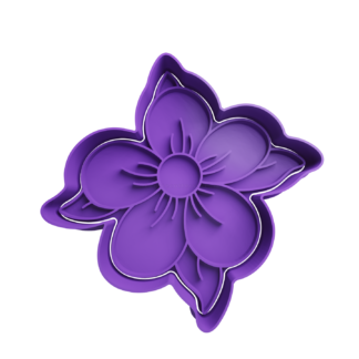 Flor 5 Petalos Geranio Silvestre Cortador de Galletas