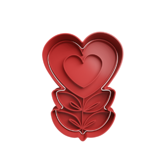 Flor Corazón Cortador de Galletas